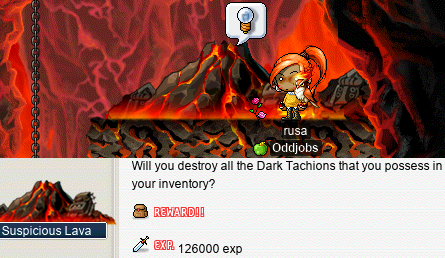Throwing the Dark Tachyon into the lava