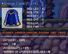 Icarus Cape (1) with 8 LUK