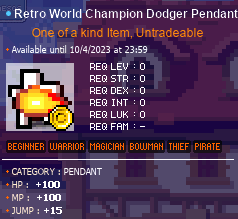 Retro World Champion Dodger Pendant