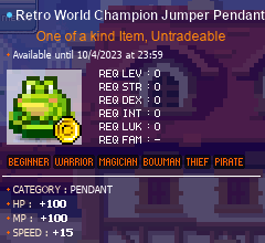 Retro World Champion Jumper Pendant