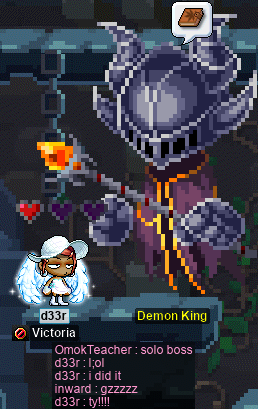 d33r finishes the Demon King fight as the last one standing…