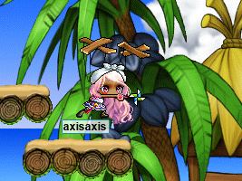 axis picking coconuts
