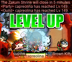 capreolina hits level 149~!!