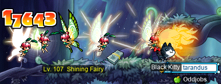 tara beating up Shining Fairies at Fairy Forest 2