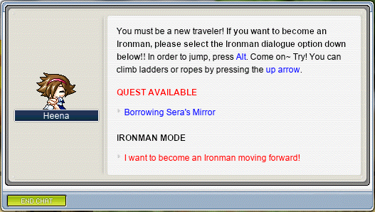 NPC chat with Heena