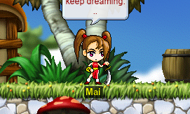 Mai standing around in the town of Amherst