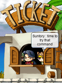 Stucc in the ticket booth (Suntory: time to try that command)