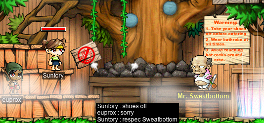 In the sauna of the Sleepywood Hotel