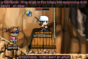 lv1000boss tries the door to the Land of Wild Boar