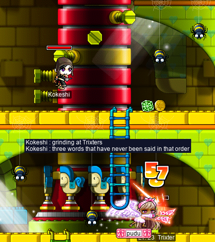 Kokeshi: grinding at Trixters / three words that have never been said in that order