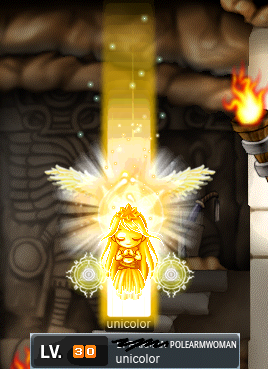 unicolor advances to polearmwoman