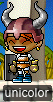 unicolor wearing her new Blue Whitebottom Boots
