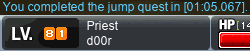 You completed the jump quest in [01:05.067].