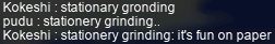 Grinding without moving