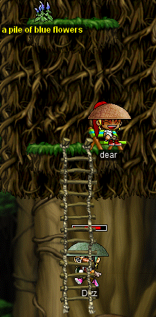 a pile of blue flowers