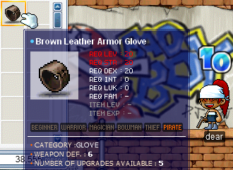 Brown Leather Armor Glove from Nella