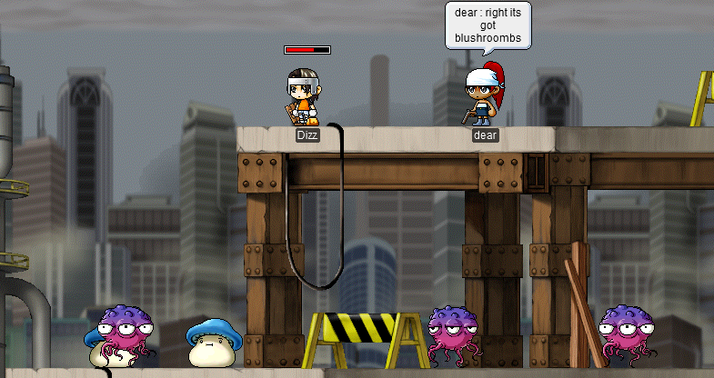 Dizz & dear enter Caution Falling Down (dear: right its got blushroombs)