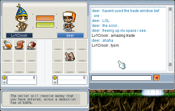 My first-ever trade in Fantasia