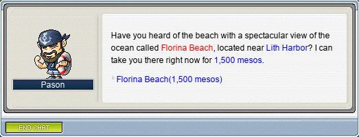 Pason NPC chat window