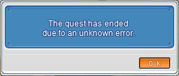 The quest has ended due to an unknown error.
