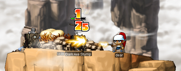 Killing Dark Axe Stumps at the West Street Corner of Perion