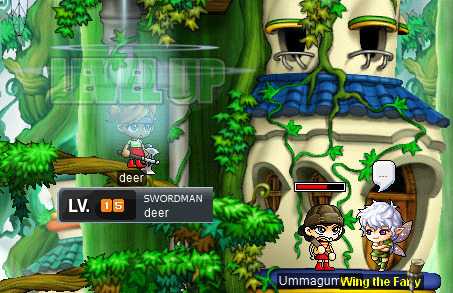 deer turns the quest in to Wing the Fairy and hits level 15