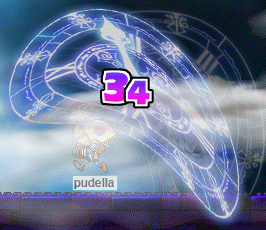 pudella takes 34 clock damage at the bottom of Path of Time
