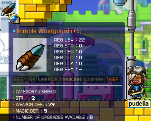 The Nimble Wristguard is finisht! (i.e. 0⁢ slots)