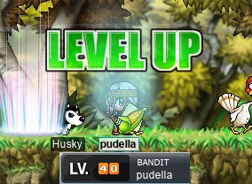 pudella hits level 40 @ The Rain-Forest East of Henesys