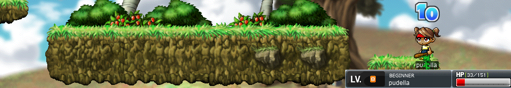 Level 8 pudella patiently recovering HP by standing perfectly still @ Dangerous Forest