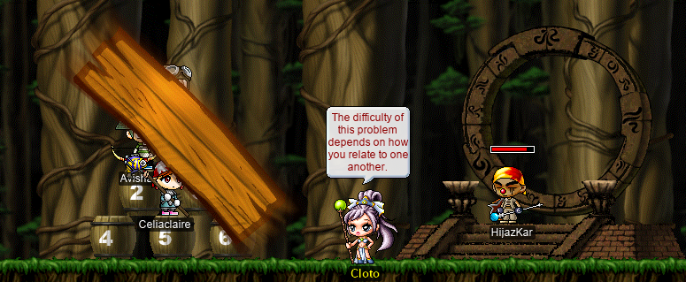 Stage 4 WRONG (Cloto: The difficulty of the problem depends on how you relate to one another.)