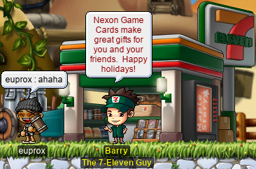 Barry: Nexon Game Cards make great gifts for you and your friends. Happy Holidays! / euprox: ahaha