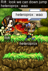 Rift: look we can down jump / heteroprox: wao