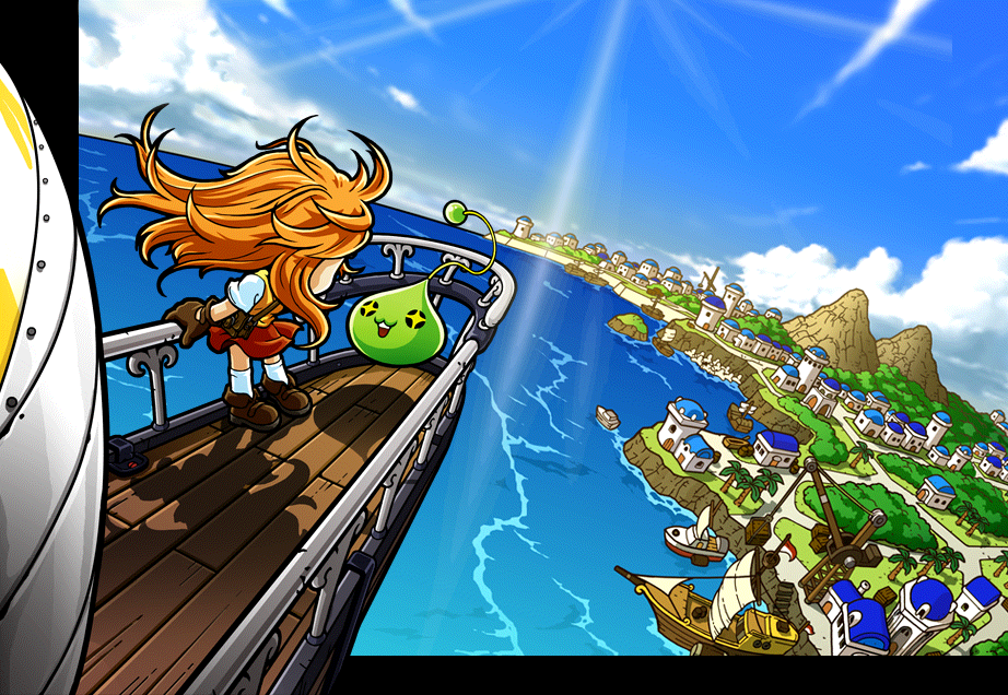 Cutscene for the voyage from Maple Island to Lith Harbour