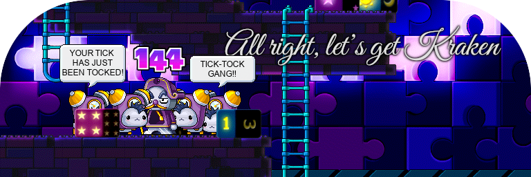 Four Tick-Tocks ganging up on Grandpa Clock & dealing 144 damage to him Four Tick-Tocks ganging up on Grandpa Clock & dealing 144 damage to him