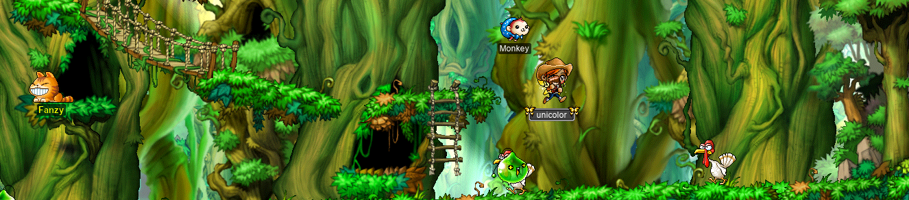 unicolor & Monkey pass thru The Forest North of Ellinia unicolor & Monkey pass thru The Forest North of Ellinia