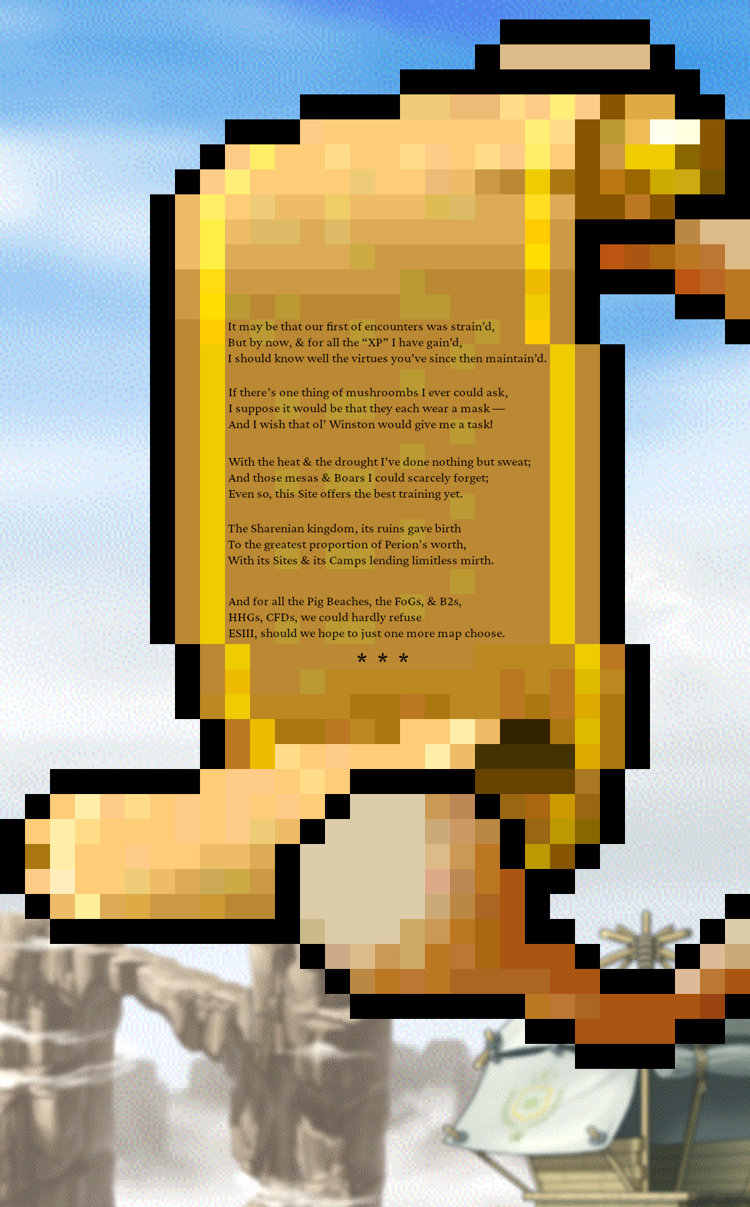 Poëm written on a 10% scroll Poëm written on a 10% scroll