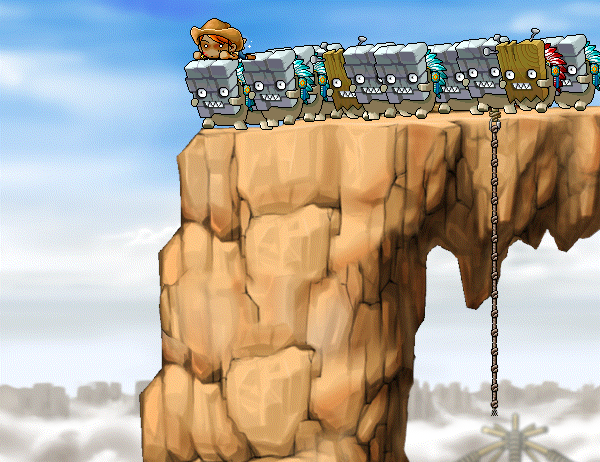 unicolor being carried to the edge of a cliff unicolor being carried to the edge of a cliff