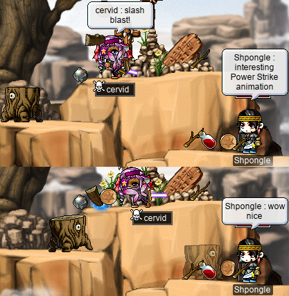 Demonstrating my warrior skillz on a Stump