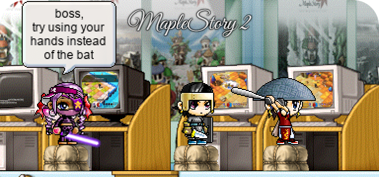 MapleStory 2 (cervid: boss, try using your hands instead of the bat)
