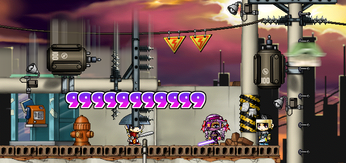 lv1000boss takes 99999999999⁢ damage from a falling telephone pole